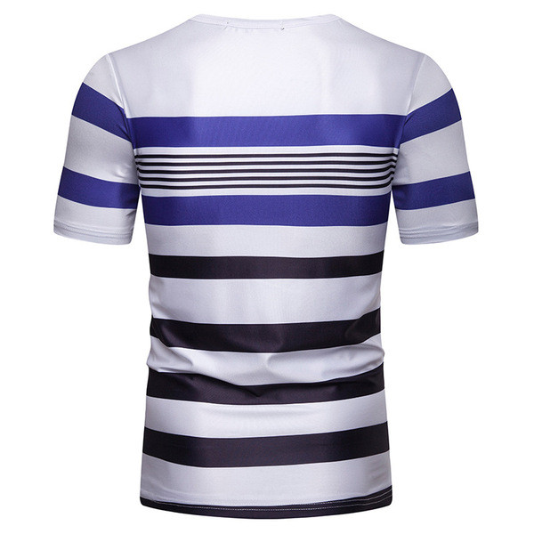 Tricou casual bărbătesc cu dungi în două culori