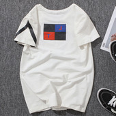 Tricou casual barbatesc in trei culori cu aplicatie