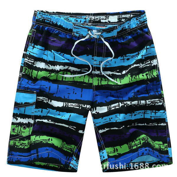 Мъжки шорти за плуване с връзки и ластик в два цвята