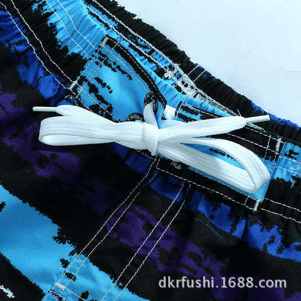 Мъжки шорти за плуване с връзки и ластик в два цвята