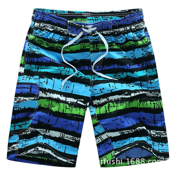 Мъжки шорти за плуване с връзки и ластик в два цвята