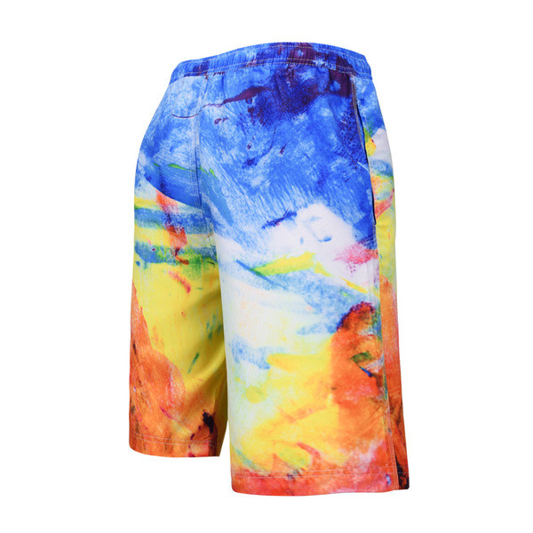 Pantaloni scurți de baie pentru bărbați cu șireturi de culoare irizată