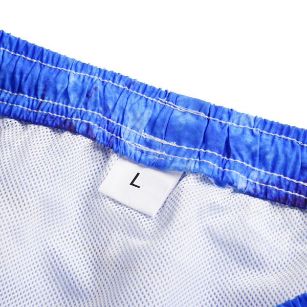 Pantaloni scurți de baie pentru bărbați cu șireturi de culoare irizată