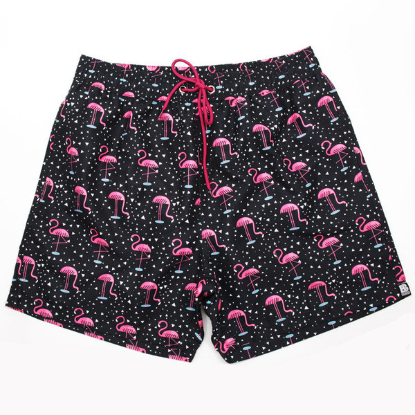 Pantaloni scurți de înot modern pentru bărbați cu flamingo drept