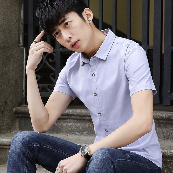 Cămașă modernă pentru bărbați-model Slim în mai multe culori