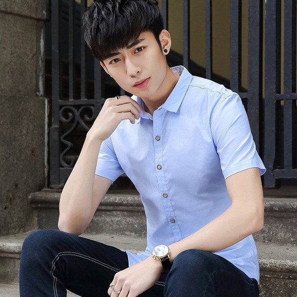 Cămașă modernă pentru bărbați-model Slim în mai multe culori