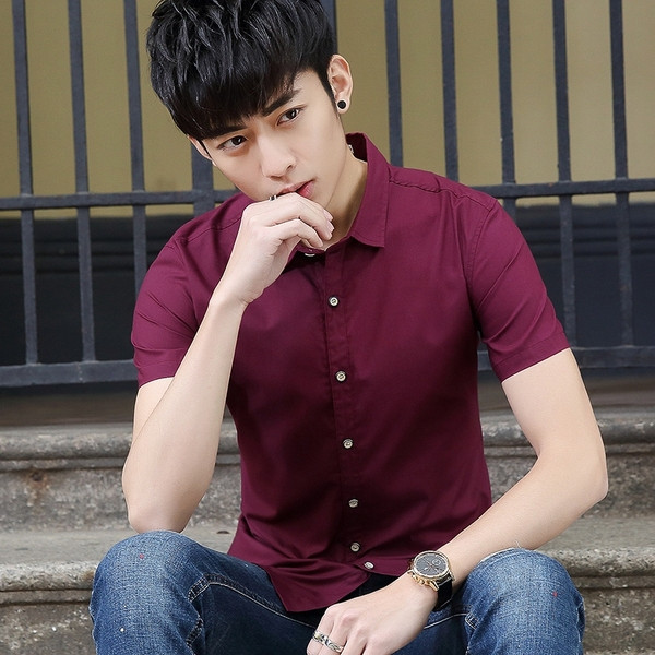 Cămașă modernă pentru bărbați-model Slim în mai multe culori