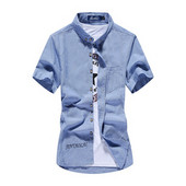 Нов модел мъжка риза в три цвята с джоб