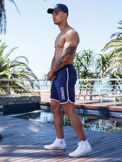 Pantaloni scurți casual pentru bărbați cu inscripție în mai multe culori