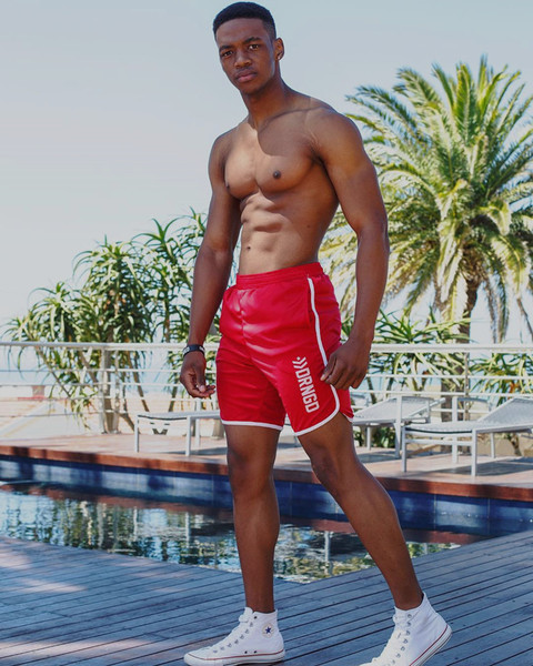 Pantaloni scurți casual pentru bărbați cu inscripție în mai multe culori