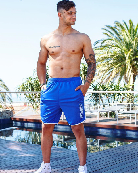 Pantaloni scurți casual pentru bărbați cu inscripție în mai multe culori