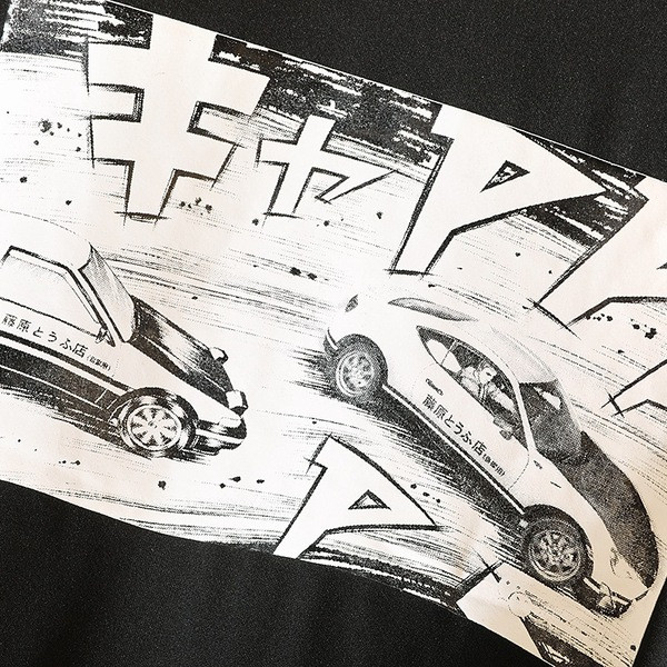 Tricou casual barbatesc alb si negru cu aplicatie