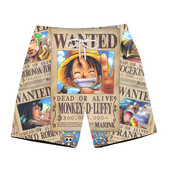 Модерни мъжки бански с цветна апликация и надписи 