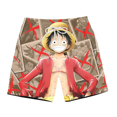 Модерни мъжки бански с цветна апликация и надписи 