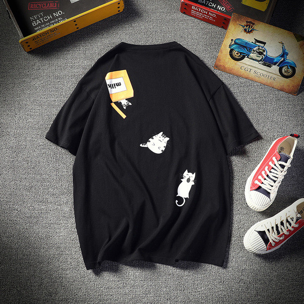 Tricou casual barbatesc - in patru culori cu aplicatie