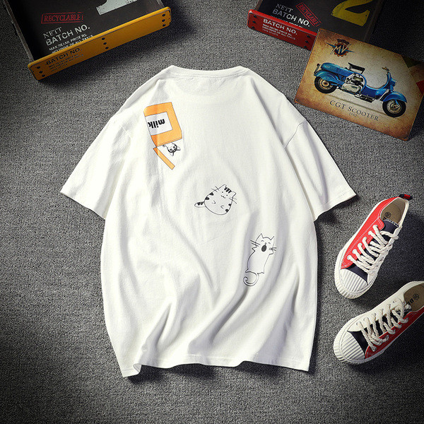 Tricou casual barbatesc - in patru culori cu aplicatie