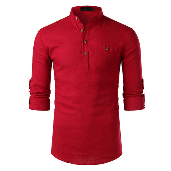 Cămașă bărbătească cu buzunar în trei culori