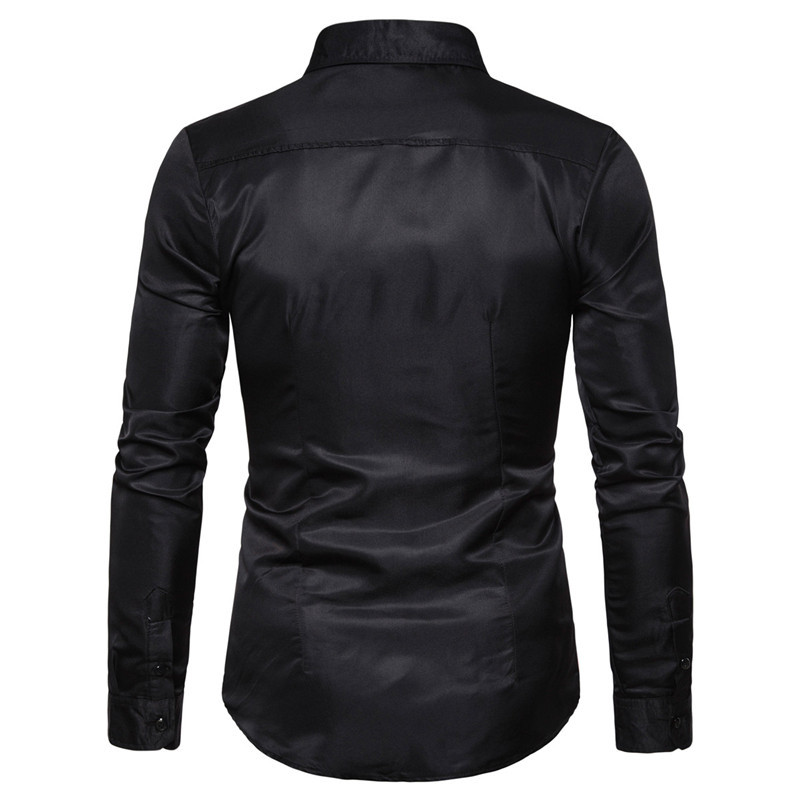 Cămașă modernă pentru bărbați cu aplicație în albastru și roșu