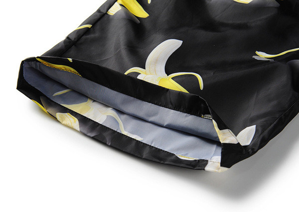 Costum de baie pentru bărbați model nou negru cu aplicație banană