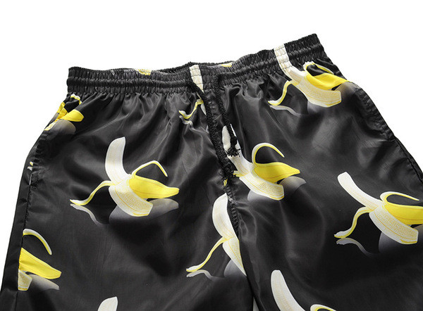 Costum de baie pentru bărbați model nou negru cu aplicație banană