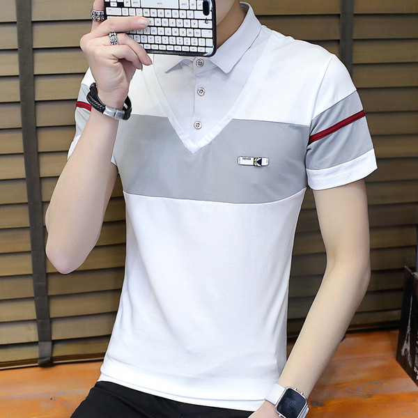 Tricou barbatesc model nou in trei culori - cu nasturi si guler