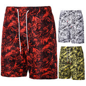 Pantaloni scurți de plajă pentru bărbați cu elastic în trei culori