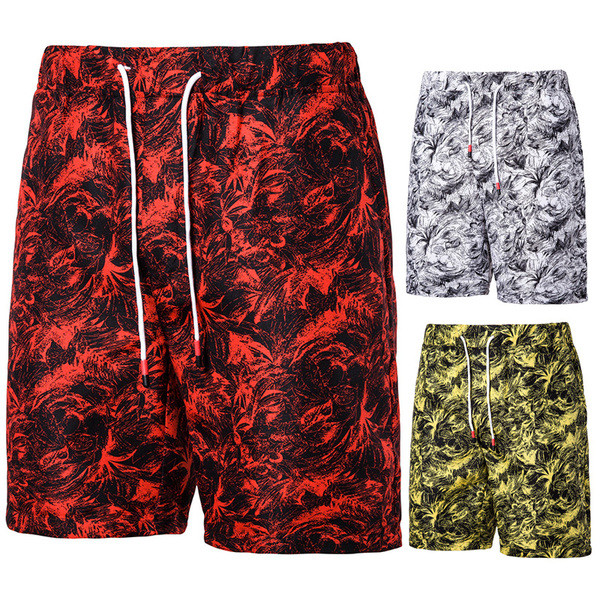 Pantaloni scurți de plajă pentru bărbați cu elastic în trei culori