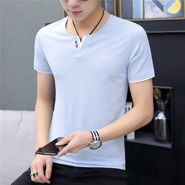 Tricou casual barbatesc in trei culori cu broderie