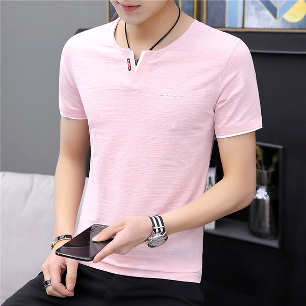 Tricou casual barbatesc in trei culori cu broderie