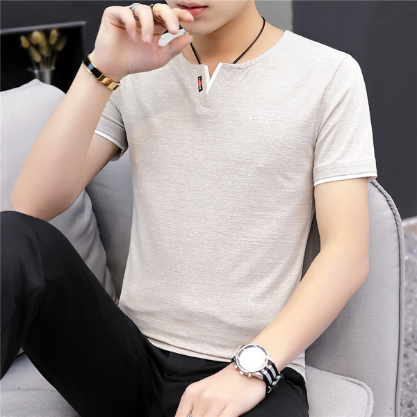 Tricou casual barbatesc in trei culori cu broderie