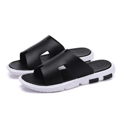 Papuci moderni pentru bărbați în albastru și negru