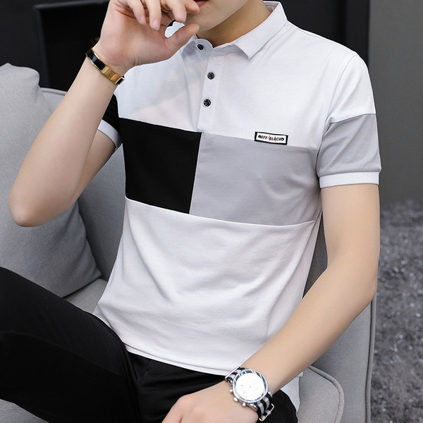 Tricou barbatesc model nou in trei culori cu nasturi si guler