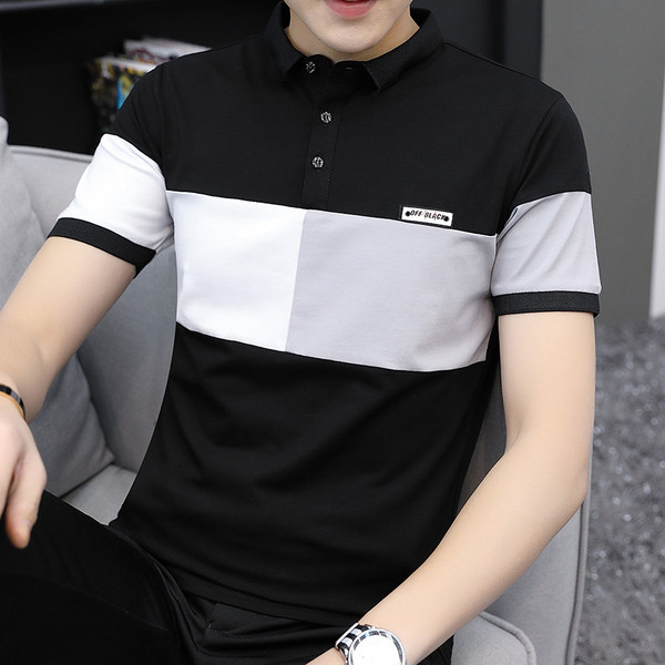 Tricou barbatesc model nou in trei culori cu nasturi si guler