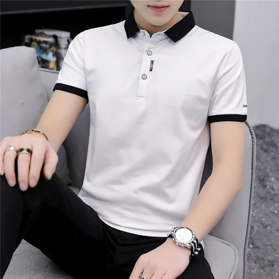 Мъжка актуална тениска в четири цвята с яка и копчета