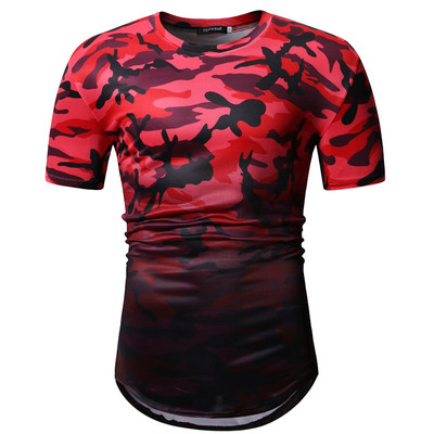 Tricou de camuflaj pentru bărbați cu culori irizate