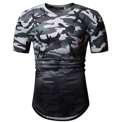 Tricou de camuflaj pentru bărbați cu culori irizate