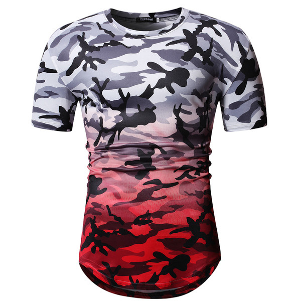 Tricou de camuflaj pentru bărbați cu culori irizate