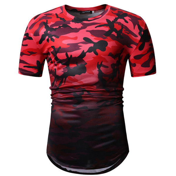 Tricou de camuflaj pentru bărbați cu culori irizate