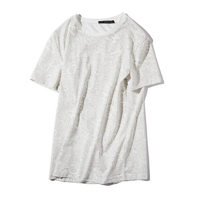 Мъжка ежедневна тениска с овално деколте и къс ръкав 