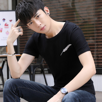 Tricou barbatesc modern in trei culori cu broderie