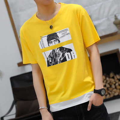 Актуална мъжка тениска с апликация-четири цвята