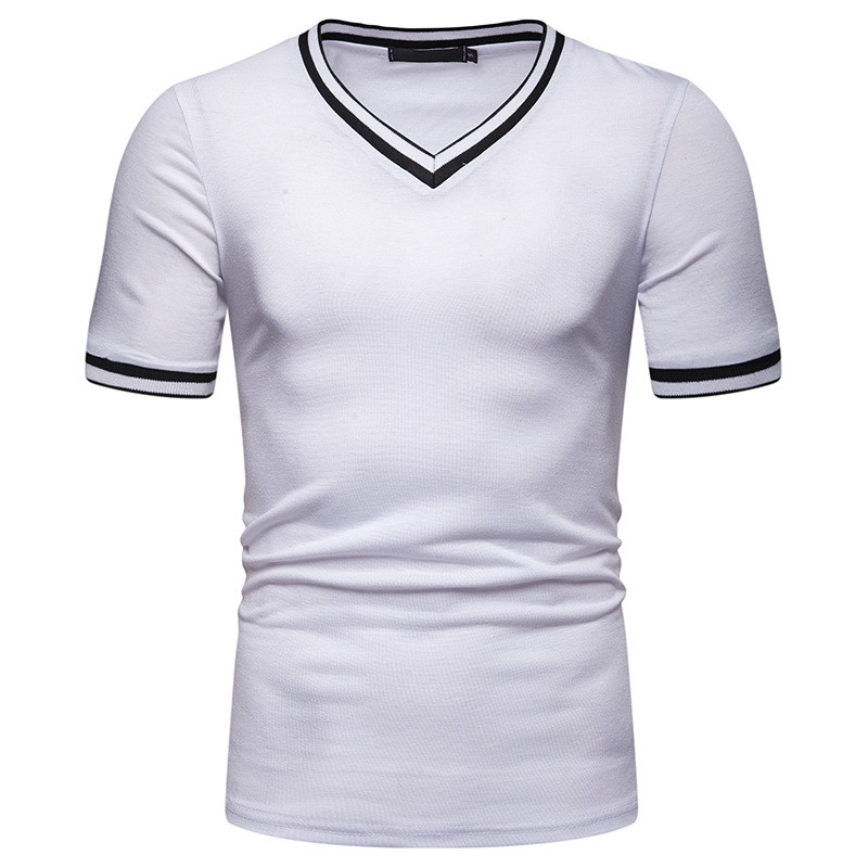 Tricou barbatesc cu decolteu in V in mai multe culori