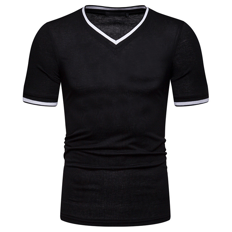 Tricou barbatesc cu decolteu in V in mai multe culori