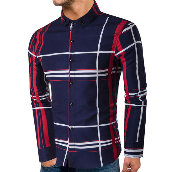 Модерна  мъжка риза с дълъг ръкав в два цвята