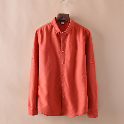 Мъжка риза изчистен модел с дълги ръкави в няколко цвята