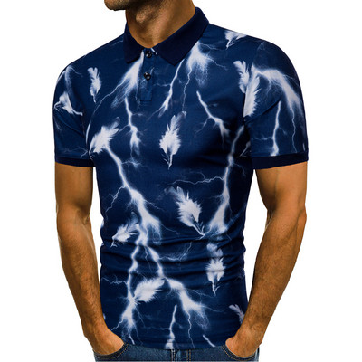 Tricou modern pentru bărbați cu guler clasic în două culori