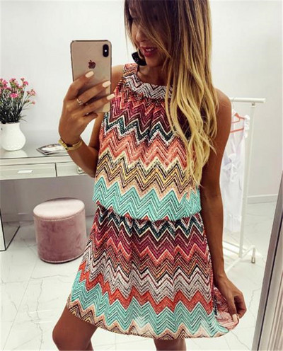 Rochie moderna de dama cu decolteu O in culoare irizata