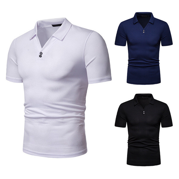 Tricou barbatesc modern cu guler in mai multe culori