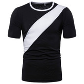 Tricou bărbătesc cu mâneci scurte în negru și galben