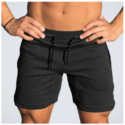 Pantaloni scurti sport cu elastic și legături în talie în trei culori